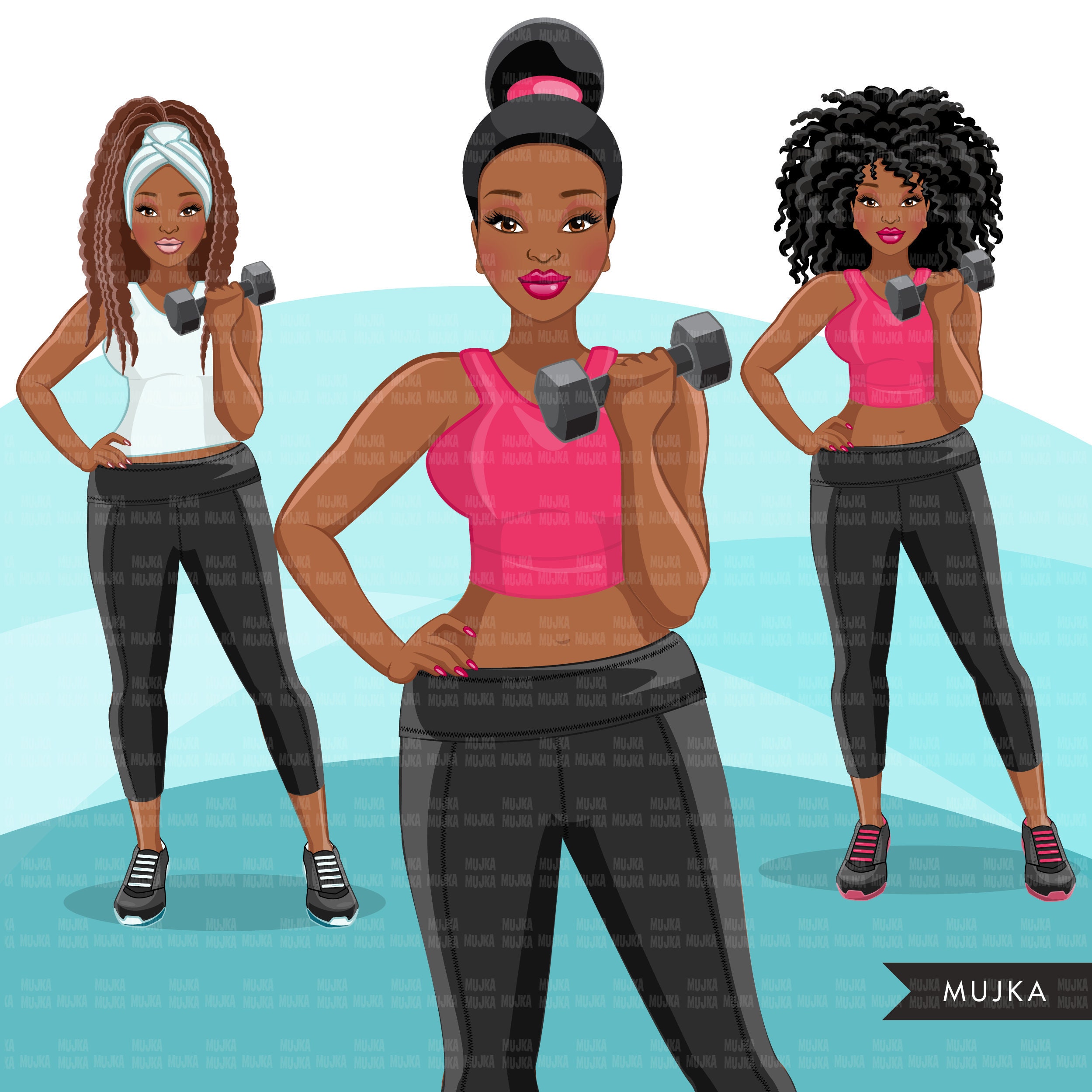 Featured image of post View 20 Woman Exercise Clipart Black And White