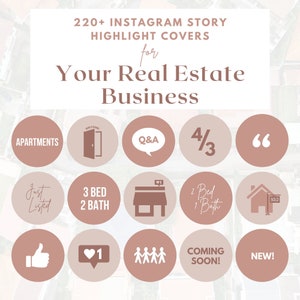 Pink Aesthetic Real Estate Instagram Highlight Covers - Etsy