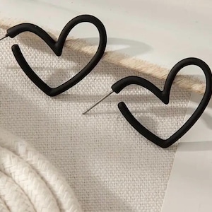 Heart Hoop Earrings-Various