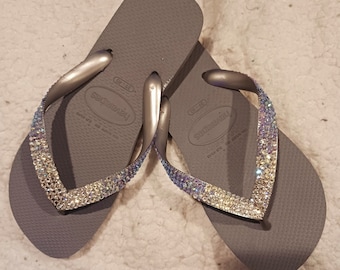 Illuminating Crystal Havaianas. Custom orders available.