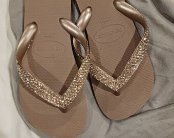 Four Row Swarovski Havaianas Custom Orders Available. - Etsy Hong Kong