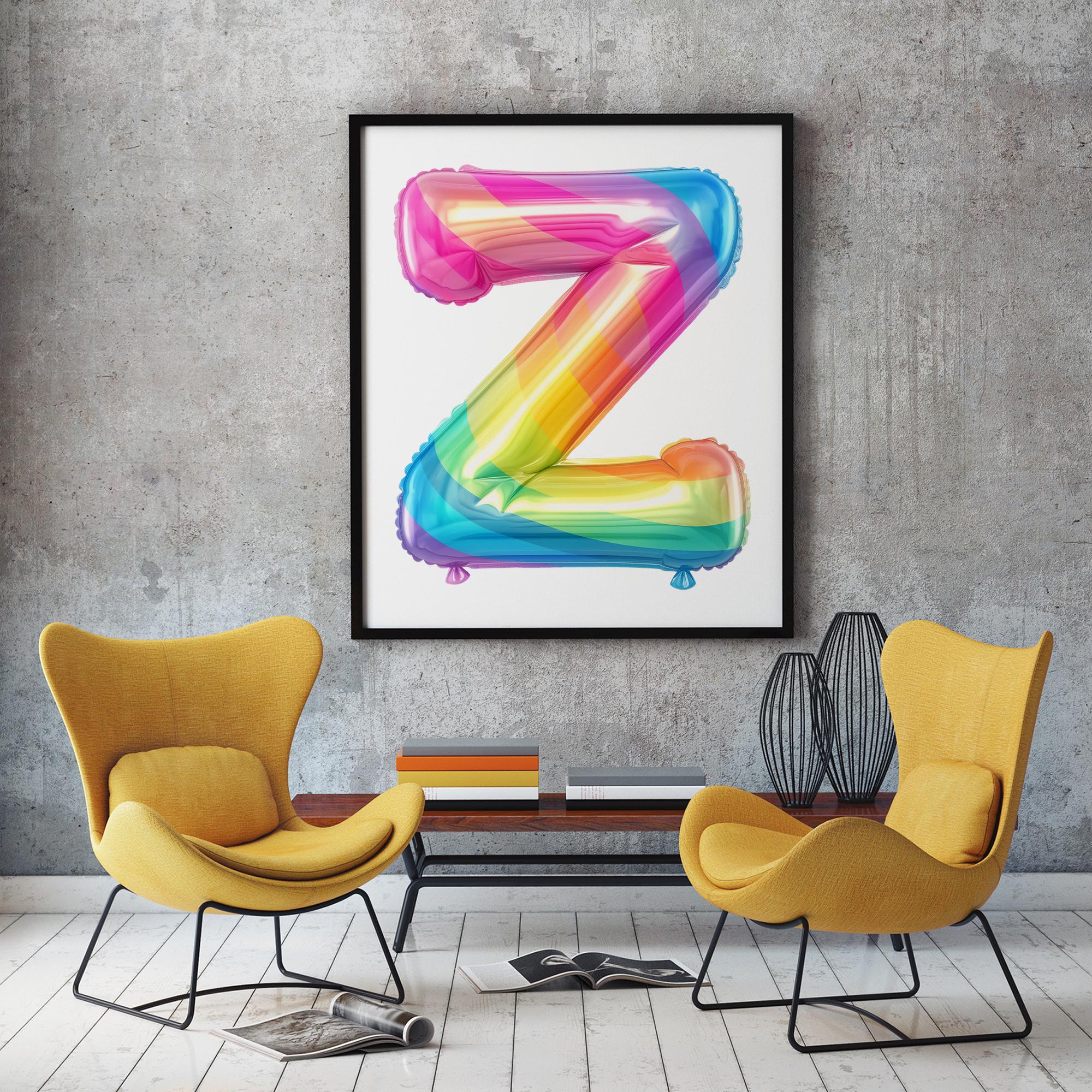 Rainbow Balloon Alphabet Clipart Rainbow Letters PNG Rainbow Font ...