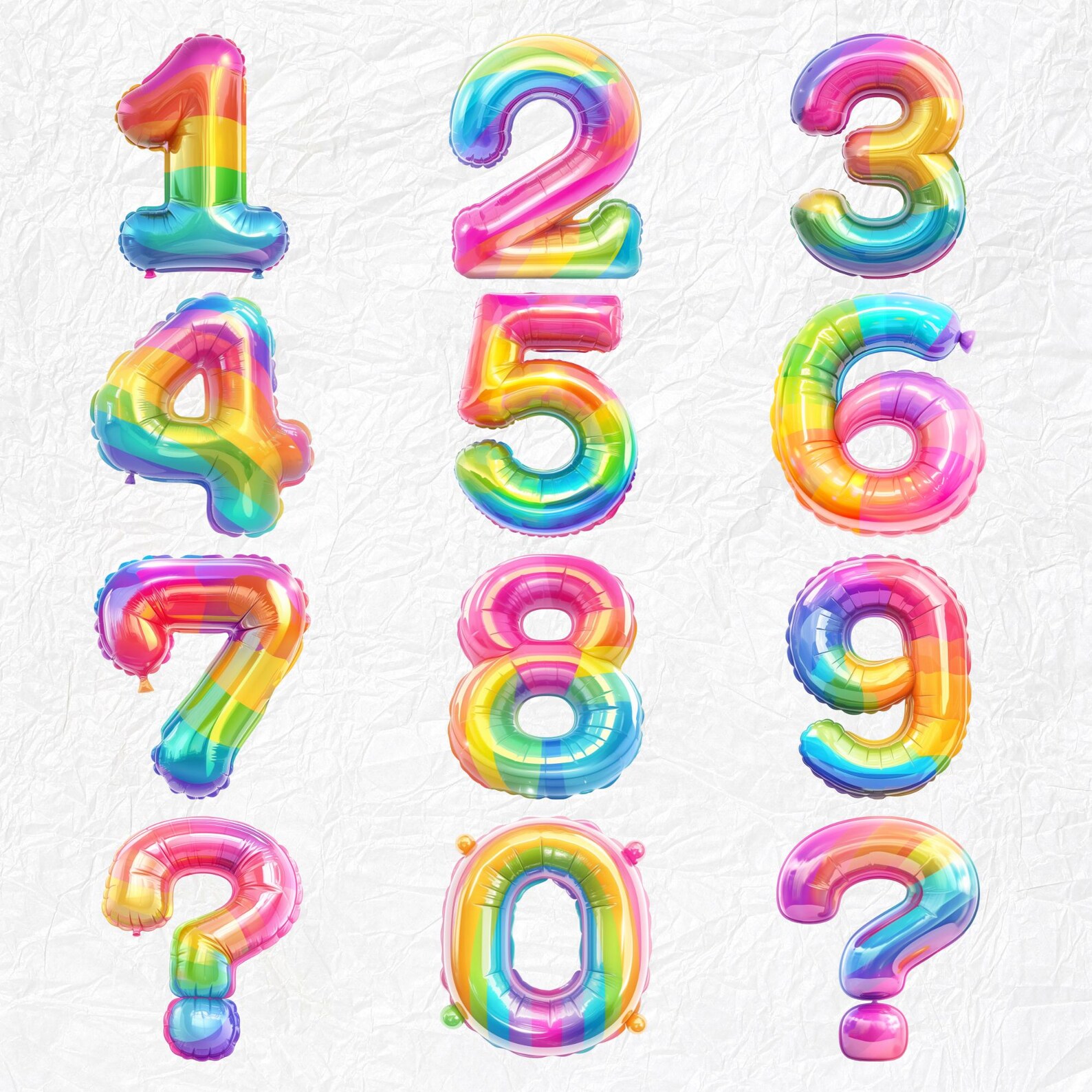Rainbow Balloon Alphabet Clipart Rainbow Letters PNG Rainbow Font ...