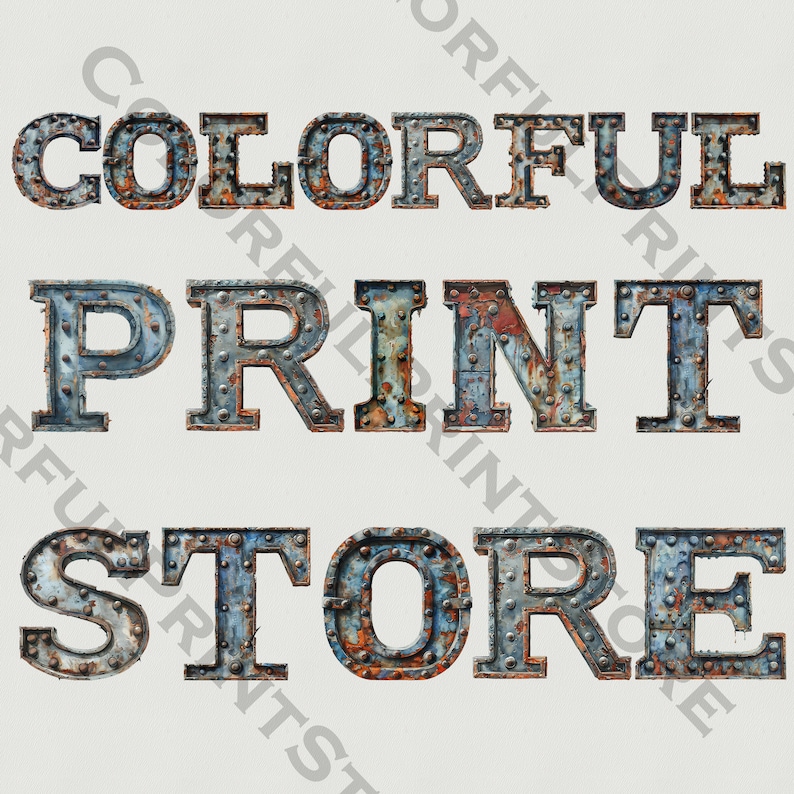 Metal Inishials Metal Alphabet Clipart Rusty Lettering PNG Metal Letters PNG Steampunk ...