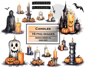 Kerze Clipart Scary Candle Digital Art Gruselige Kerze PNG Halloween Kerze Dekor Kerze Clip Art Halloween Party PNG Gruselige Kerze Grafiken