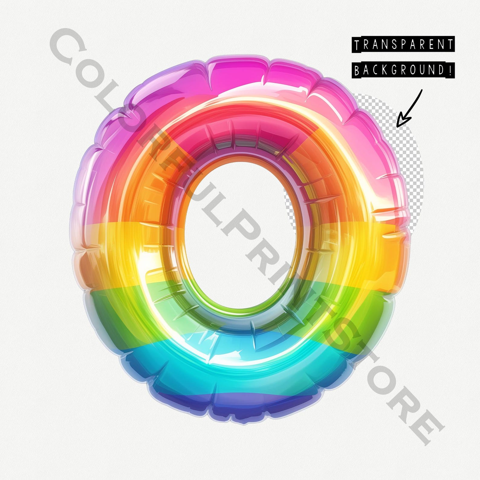 Rainbow Balloon Alphabet Clipart Rainbow Letters PNG Rainbow Font ...