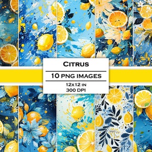 Citron aquarelle agrumes papier numérique citron papier imprimable motif agrumes fond citron agrumes motif sans couture papier citron aquarelle