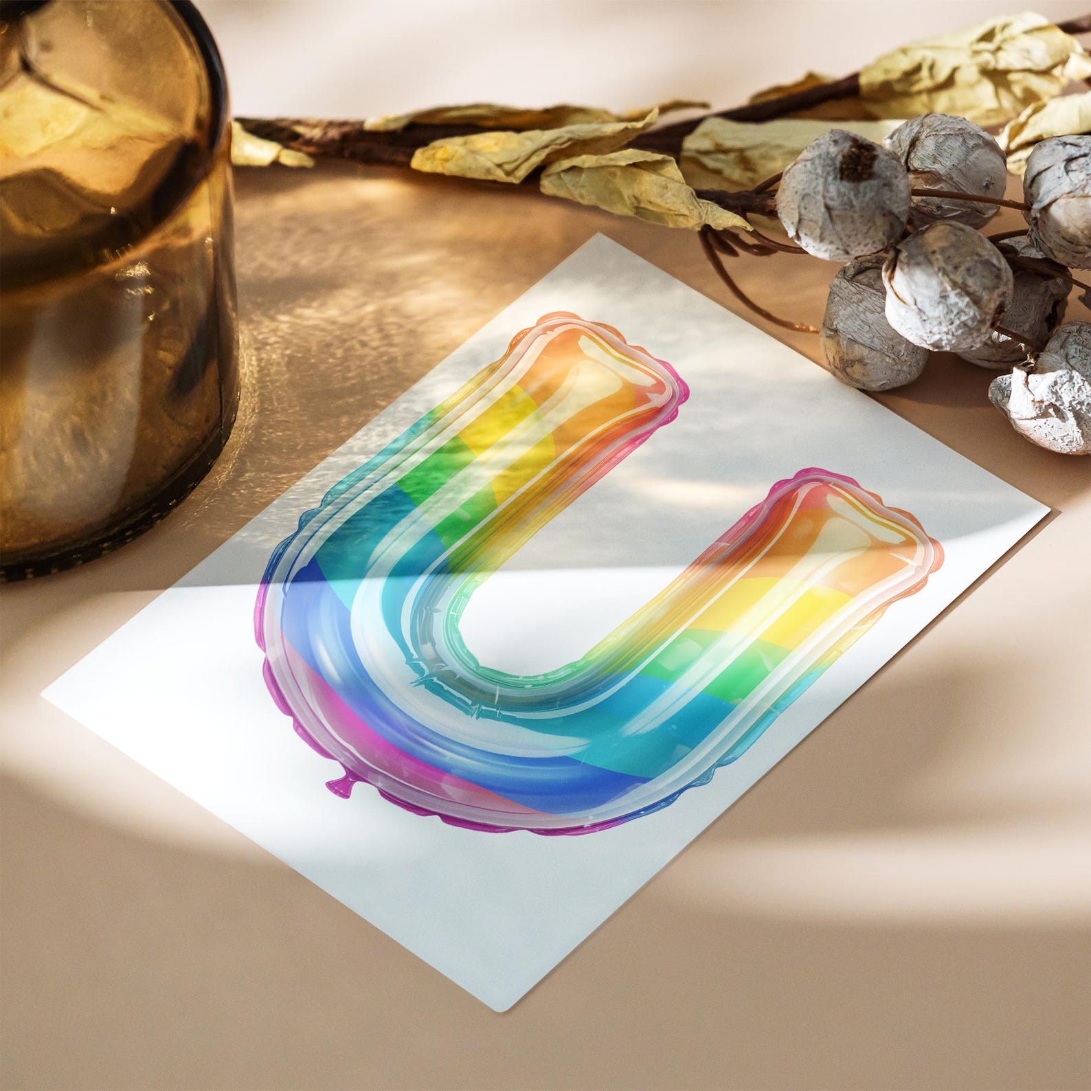Rainbow Balloon Alphabet Clipart Rainbow Letters PNG Rainbow Font ...