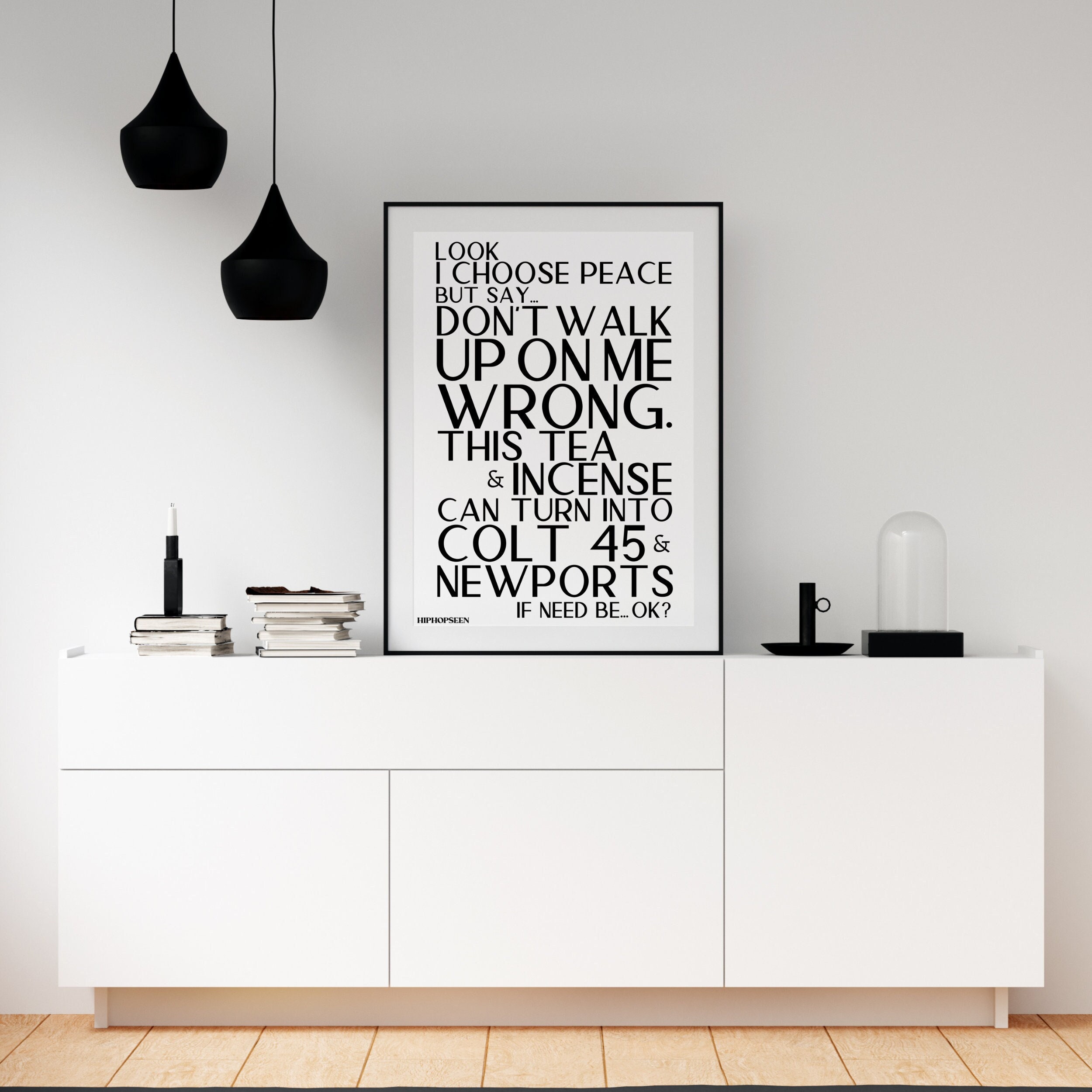 Erykah Badu Quote Look I Choose Peace Butdon't Walk up on - Etsy