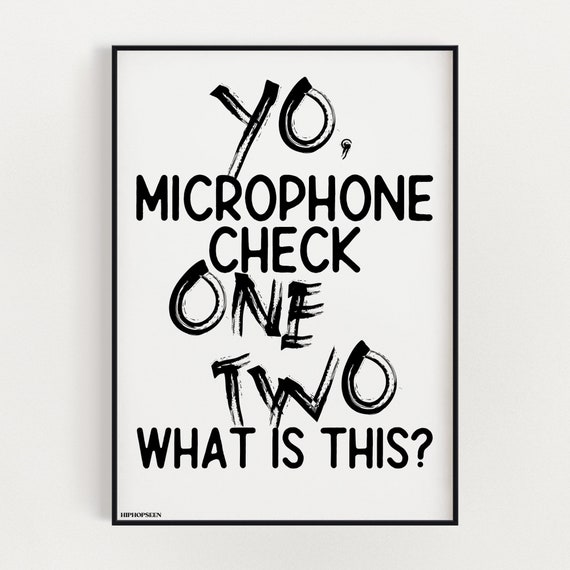 Microphone Check Vintage Mic - RAP & Hip Hop - # Freestyle Poster