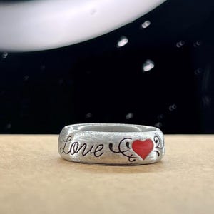 Liebe wartet Reinheit Versprechen Ring Sterling Silber Size 5