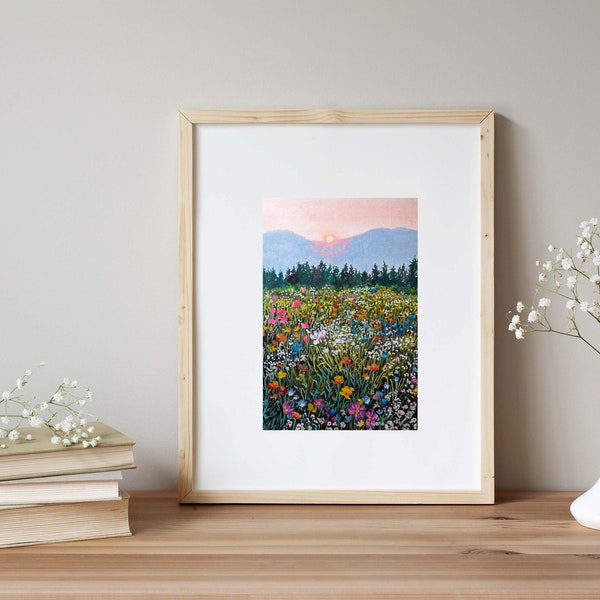 5x7, 8x10 Wildflower Art Print Gallery Wall Decor