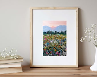 5x7, 8x10 Wildflower Art Print Gallery Wall Decor