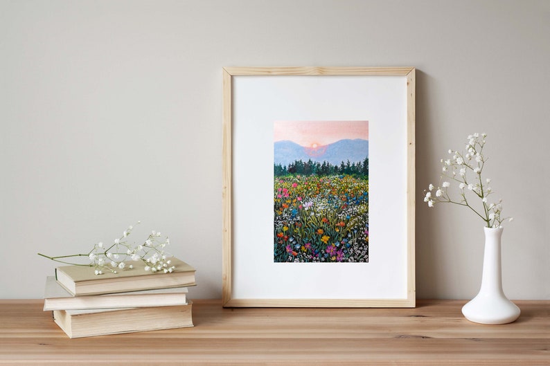 5x7, 8x10 Wildflower Art Print Gallery Wall Decor image 1