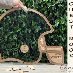 CHAMPIONS GUEST BOOK, Sport&#39;s Fan Gift, Baseball Fan Guest Book, Football Fan Guest Book, Helmet Wedding Guest Book, Sports, SeanOfAngeles