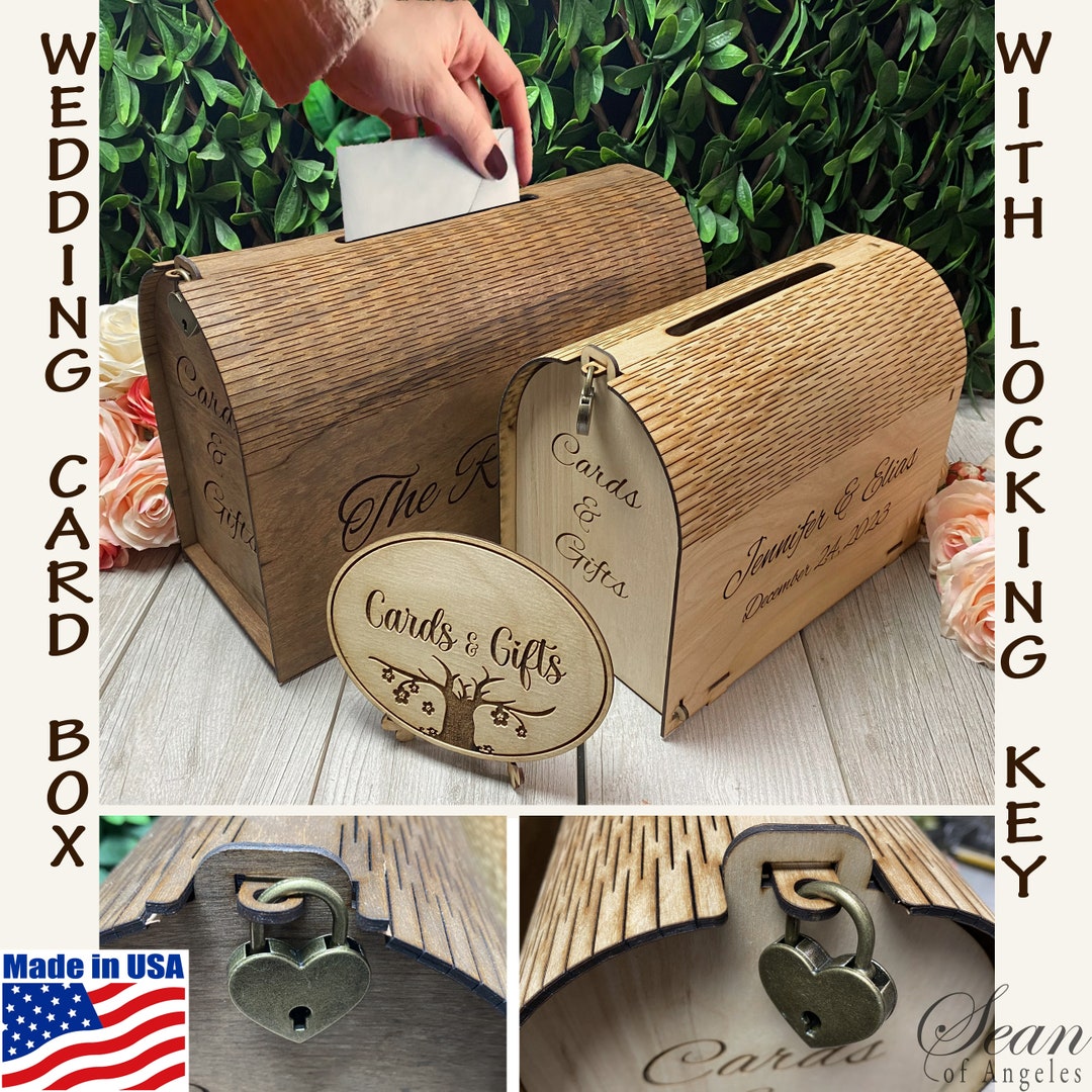LOCKABLE CARD BOX for Wedding New Fully Assembled Mailbox Etsy