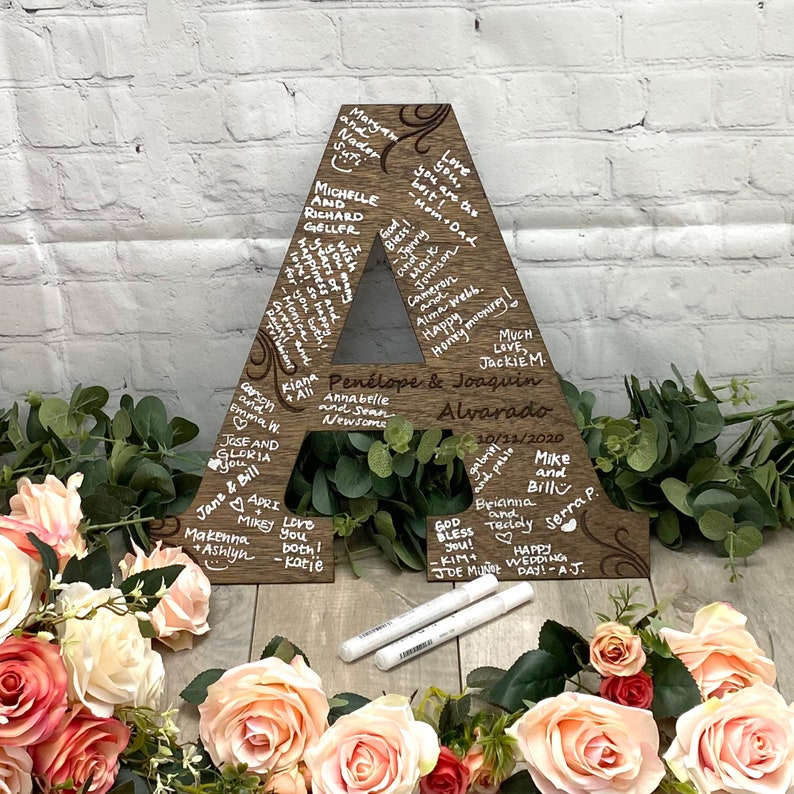 Personalized Wedding Letter Guest Book Alternative Letter Etsy