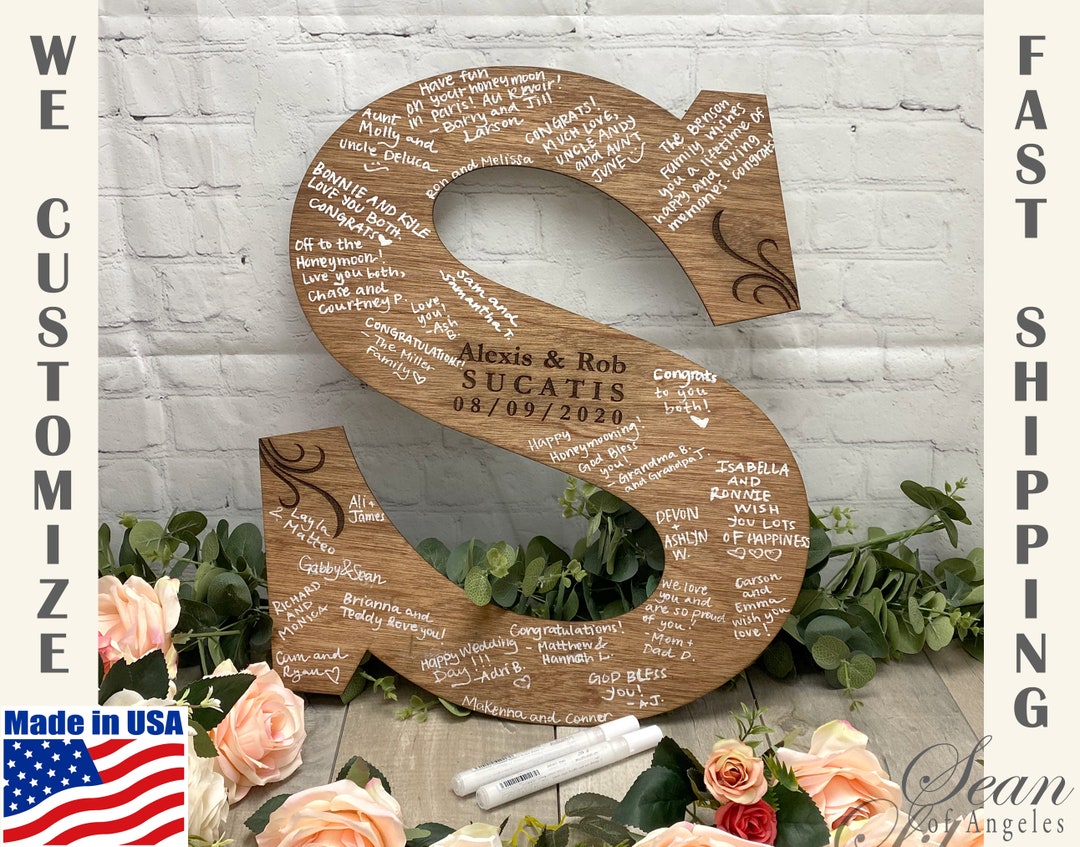 Personalized Wedding Letter Guest Book Alternative Letter Etsy