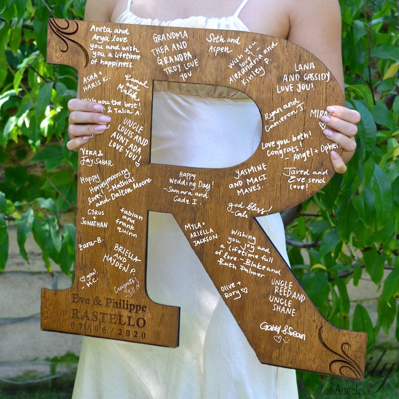 Personalized Wedding Letter Guest Book Alternative Letter Etsy