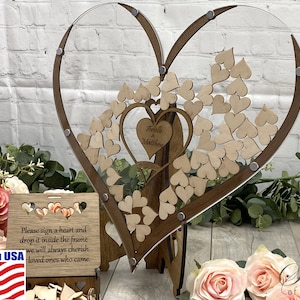 3 SIZE HEARTS, Wedding Guest Book Alternative, Wedding Guest Book, Heart Guest Book, Alternative Wedding Guest Book, GuestBook SeanOfAngeles