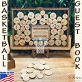 BASKETBALL HOOP Guest Book, Basketball Fan Gift, Basketball Enthusiast, Basketball Gust Book, Wedding Guest Book, Sport Party, SeanOfAngeles
