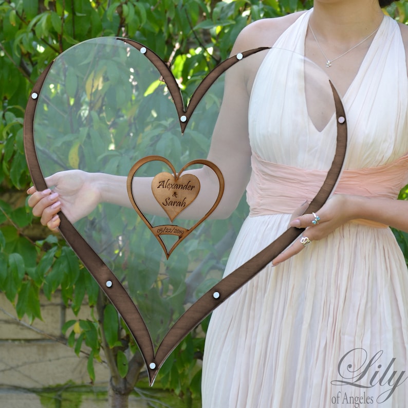 3 SIZE HEARTS Wedding Guest Book Alternative Wedding Guest Etsy Canada