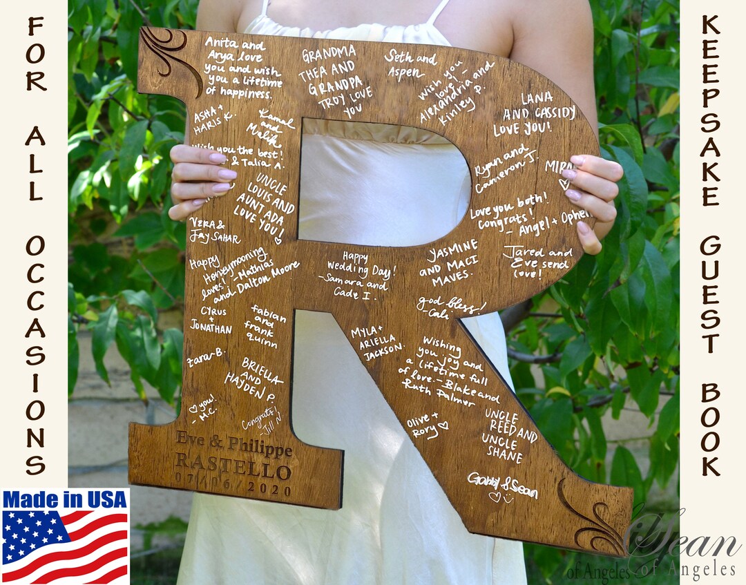 Personalized Wedding Letter Guest Book Alternative Letter - Etsy