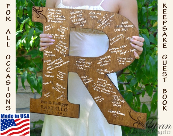 Personalized Wedding Letter Guest Book Alternative Letter - Etsy