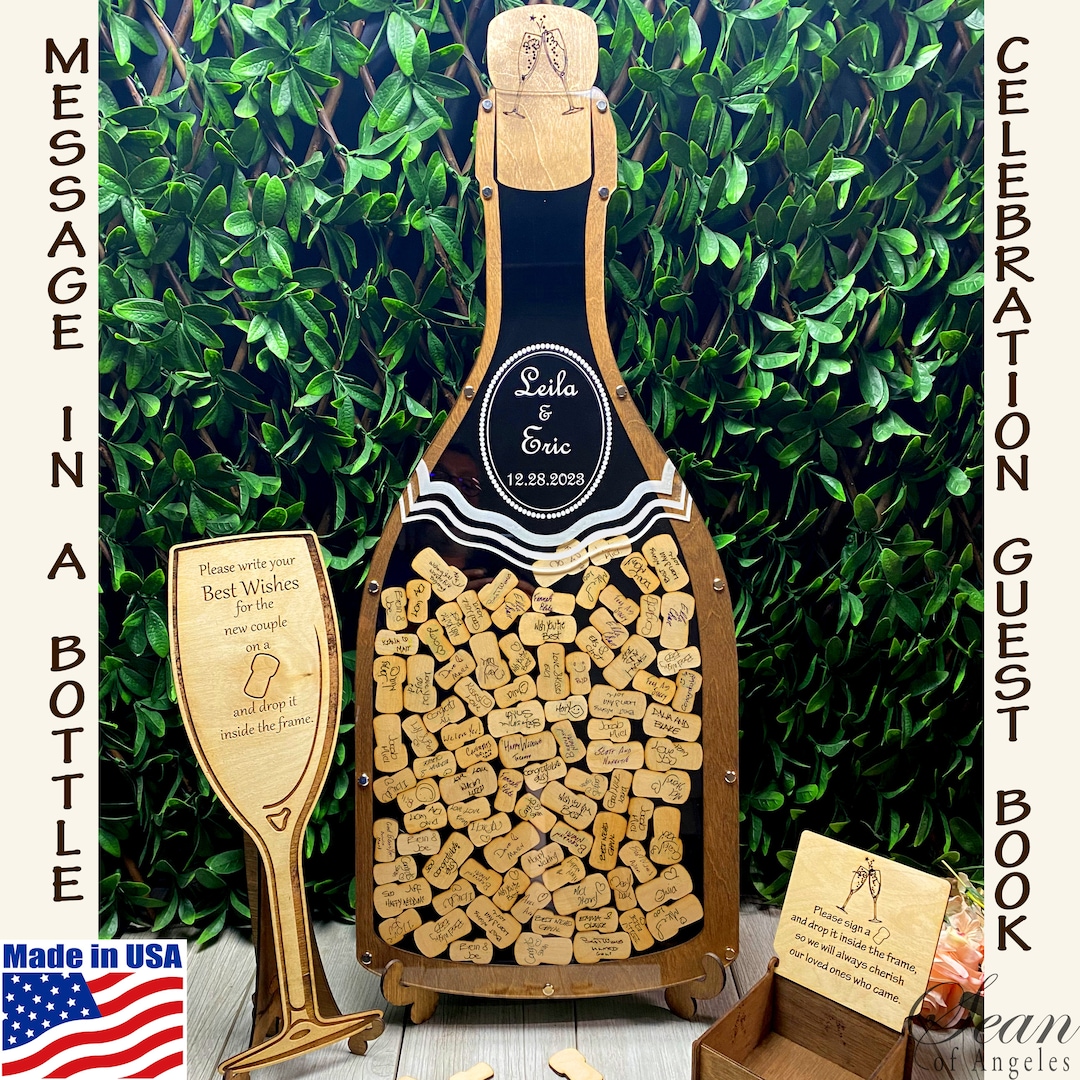 Wine Bottle Guest Book Alternative, Champagne Bottle Guest Book, All