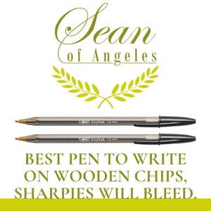 ACCESSORIES for Sean Of Angeles Products, Wooden Box, Table Sign, Hanging Hardware, Stands, Binding Posts, Pens, etc... Pair BIC Ball Pens