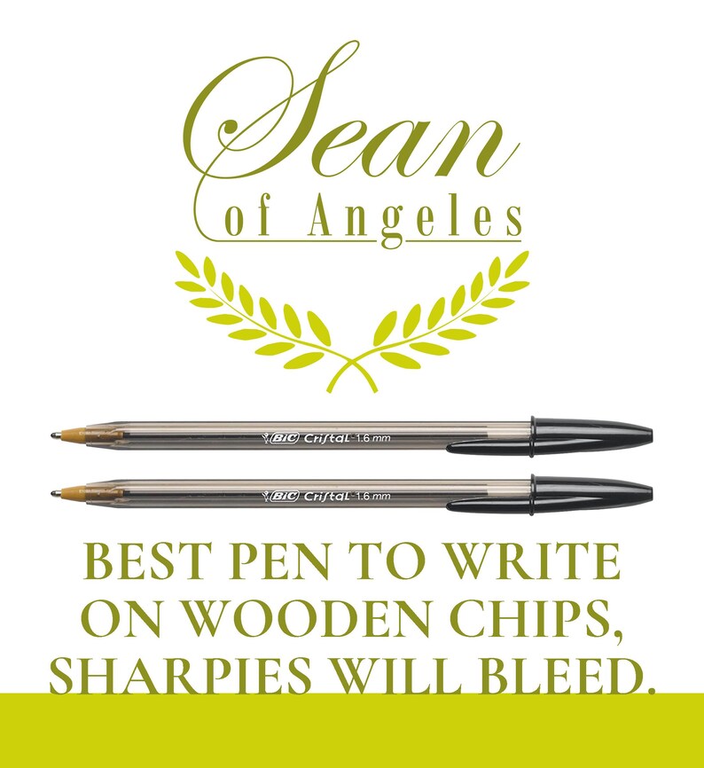 ACCESSORIES for Sean Of Angeles Products, Wooden Box, Table Sign, Hanging Hardware, Stands, Binding Posts, Pens, etc... Pair BIC Ball Pens