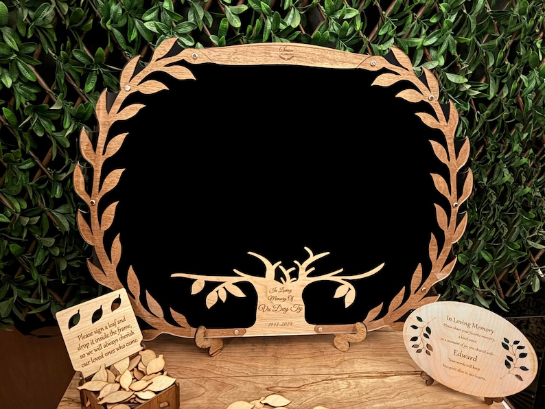 CELEBRATION OF LIFE Guest Book Alternative, Memorial Alternative Guest Book, Funeral Guest Book, Tree Of Life Guest Book, SeanOfAngeles image 5