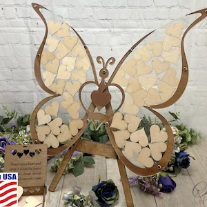 BUTTERFLY Guest Book Alternative, Customized Guest Book, Personalized Guest Book, Alternative Guest Book, Butterfly Drop Box, SeanOfAngeles
