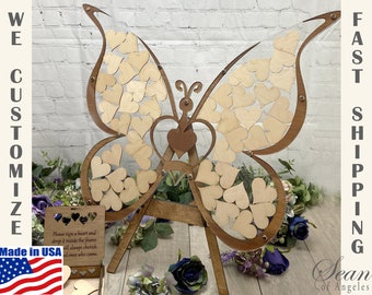 BUTTERFLY Guest Book Alternative, Customized Guest Book, Personalized Guest Book, Alternative Guest Book, Butterfly Drop Box, SeanOfAngeles