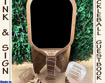 The Pickleball Guest Book, Love at First Dink, Pickleball Paddle, Pickleball Memories Board, Dink & Sign, Celebration Board, SeanOfAngeles
