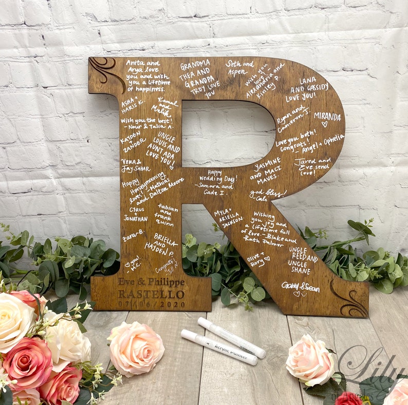 Personalized Wedding Letter Guest Book Alternative Letter Etsy