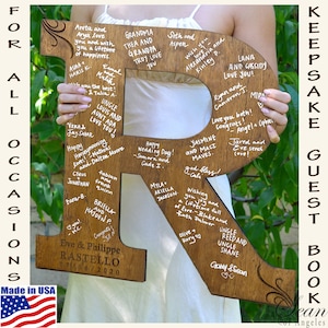 Personalized Wedding Letter Guest Book Alternative, Letter Guest Book, Alternative Wedding Guest Book, Initial Guest Book, SeanOfAngeles
