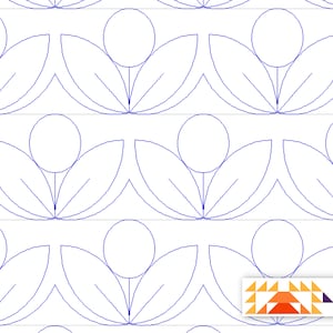 Orange Blossom // Digital Edge-to-Edge Quilting Pattern for Longarm Quilting