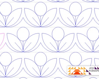 Orange Blossom // Digital Edge-to-Edge Quilting Pattern for Longarm Quilting