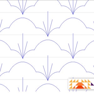 Cloud Clamshell // Digital Edge-to-Edge Quilting Pattern for Longarm Quilting