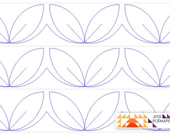 Orange Leaf // Digital Edge-to-Edge Quilting Pattern for Longarm Quilting