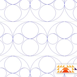 Fancy Circles // Digital Edge-to-Edge Quilting Pattern for Longarm Quilting