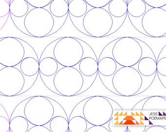 Fancy Circles // Digital Edge-to-Edge Quilting Pattern for Longarm Quilting