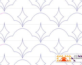 Sparkle Clam // Digital Edge-to-Edge Quilting Pattern for Longarm Quilting