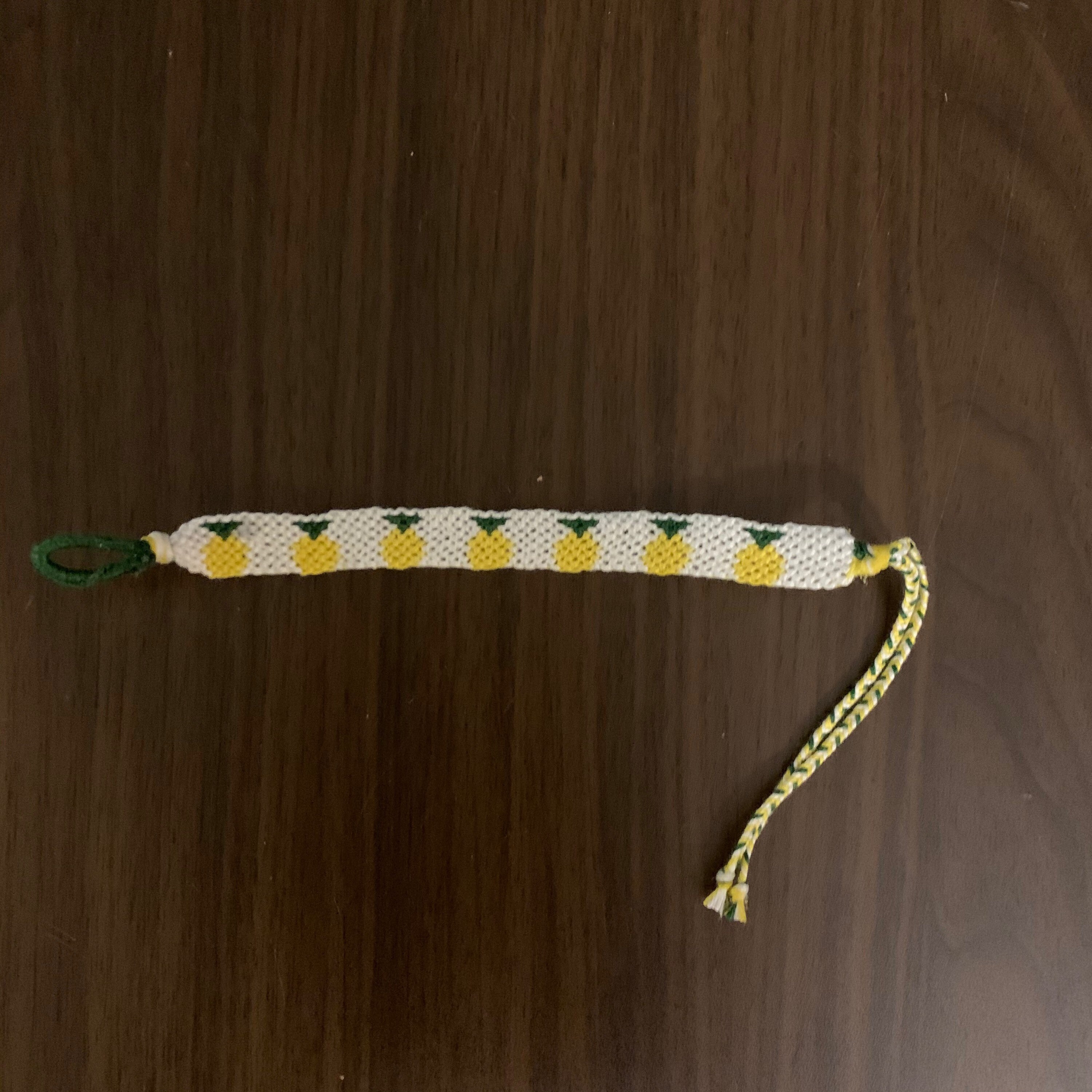 Handmade Pineapple Bracelet with White Background Etsy