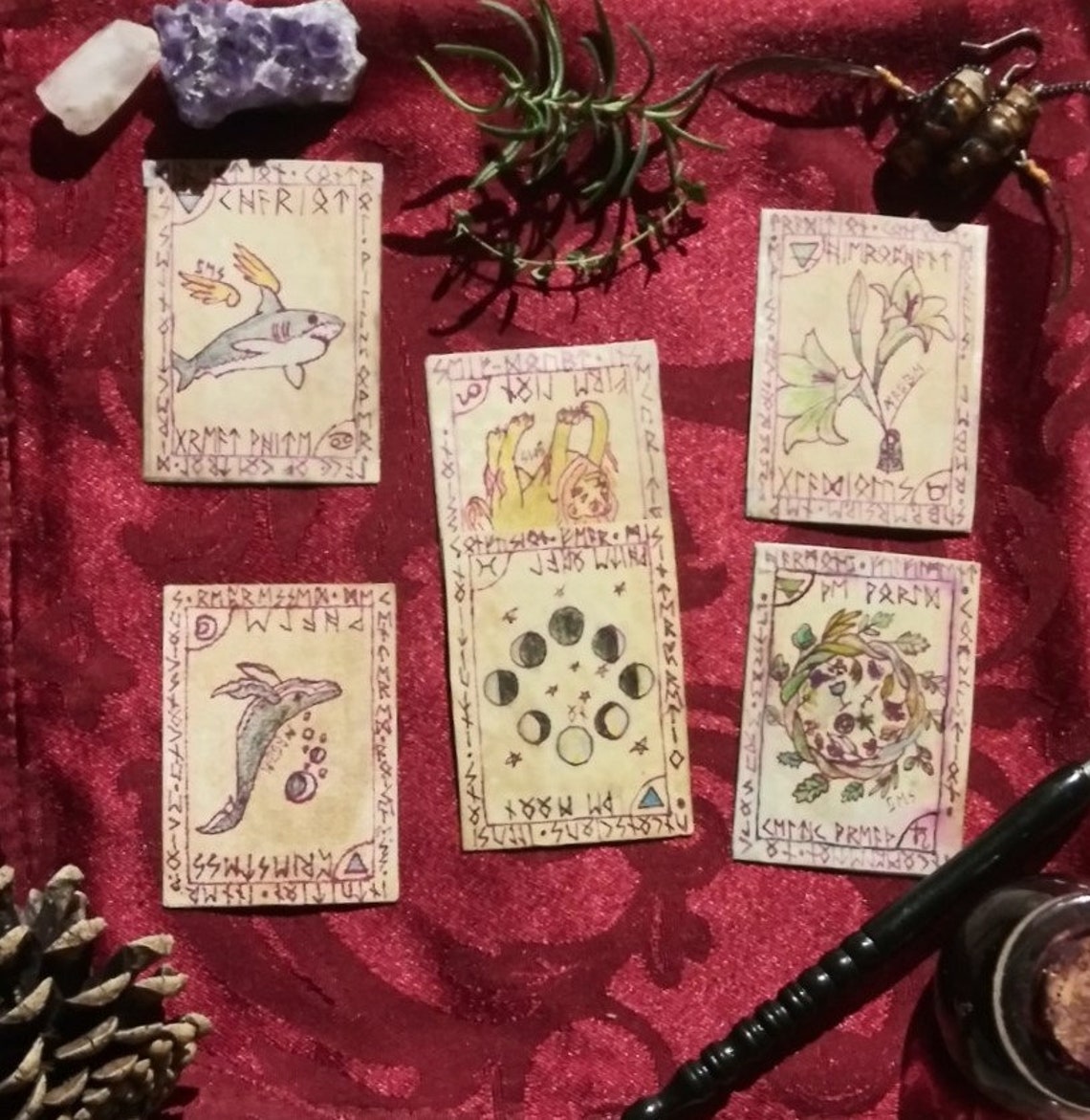 SixCard Tarot Reading with Handmade Major Arcana Etsy