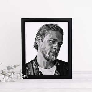 Sons Of Anarchy Gift Jax Teller Digital Print, Charlie Hunnam Print, SOA Print, Art, TV Show Print, SOA Poster, Gift For Her, Gift For Him
