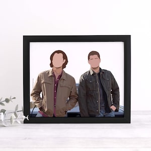 Supernatural Digital Print | Supernatural Poster | TV Show Art Print | Dean Winchester Print | Supernatural Gifts | Sam and Dean Print | Art