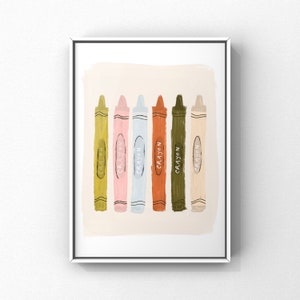 Classroom Print, Digital Print, Back To School Print, Classroom Decor, Crayon Print, School Print, Teacher Printable, Classroom Decor Print