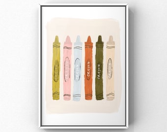 Classroom Print, Digital Print, Back To School Print, Classroom Decor, Crayon Print, School Print, Teacher Printable, Classroom Decor Print